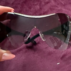 Chopard Black and Silver Sunglasses Modern Design
